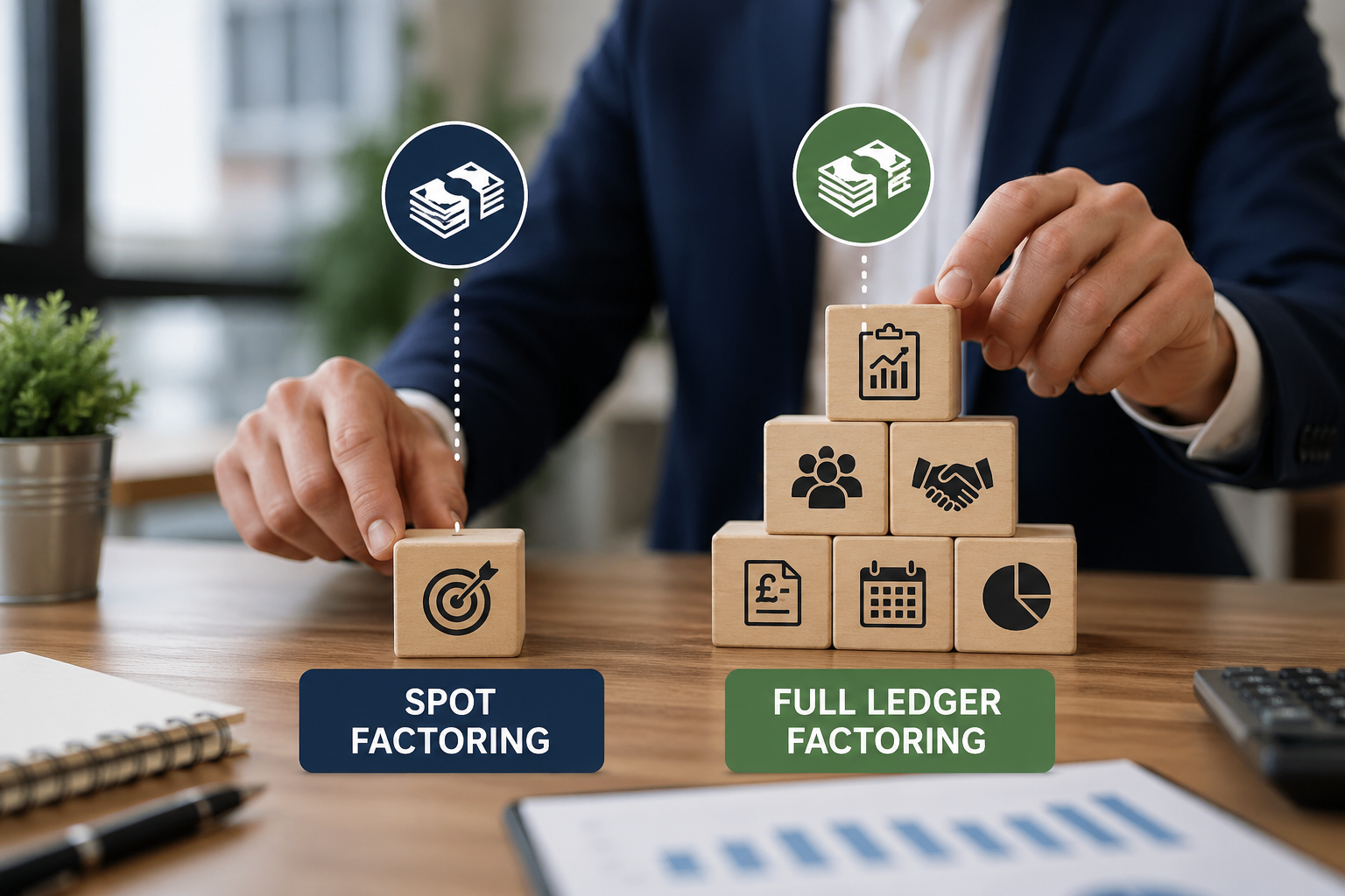Spot Factoring vs Full Ledger Factoring